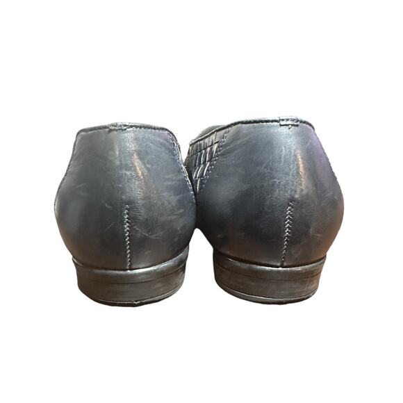 Trotters Black Woven Leather Loafer Flats - Size 8.5 - Picture 5 of 13